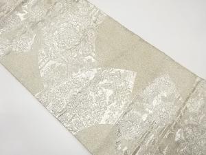 アンティーク　地紙に華紋織り出し袋帯（材料）